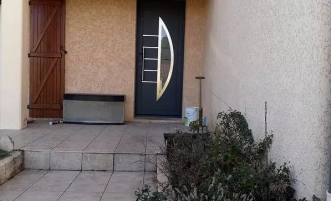Fourniture et pose de porte d'entrée en aluminium, Décines-Charpieu, CONFORT ISO SERVICES